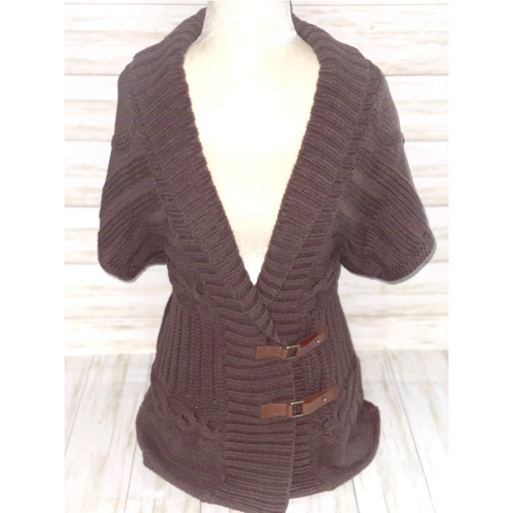 Tommy Hilfiger Sweater | Brown Cable Knit V-neck